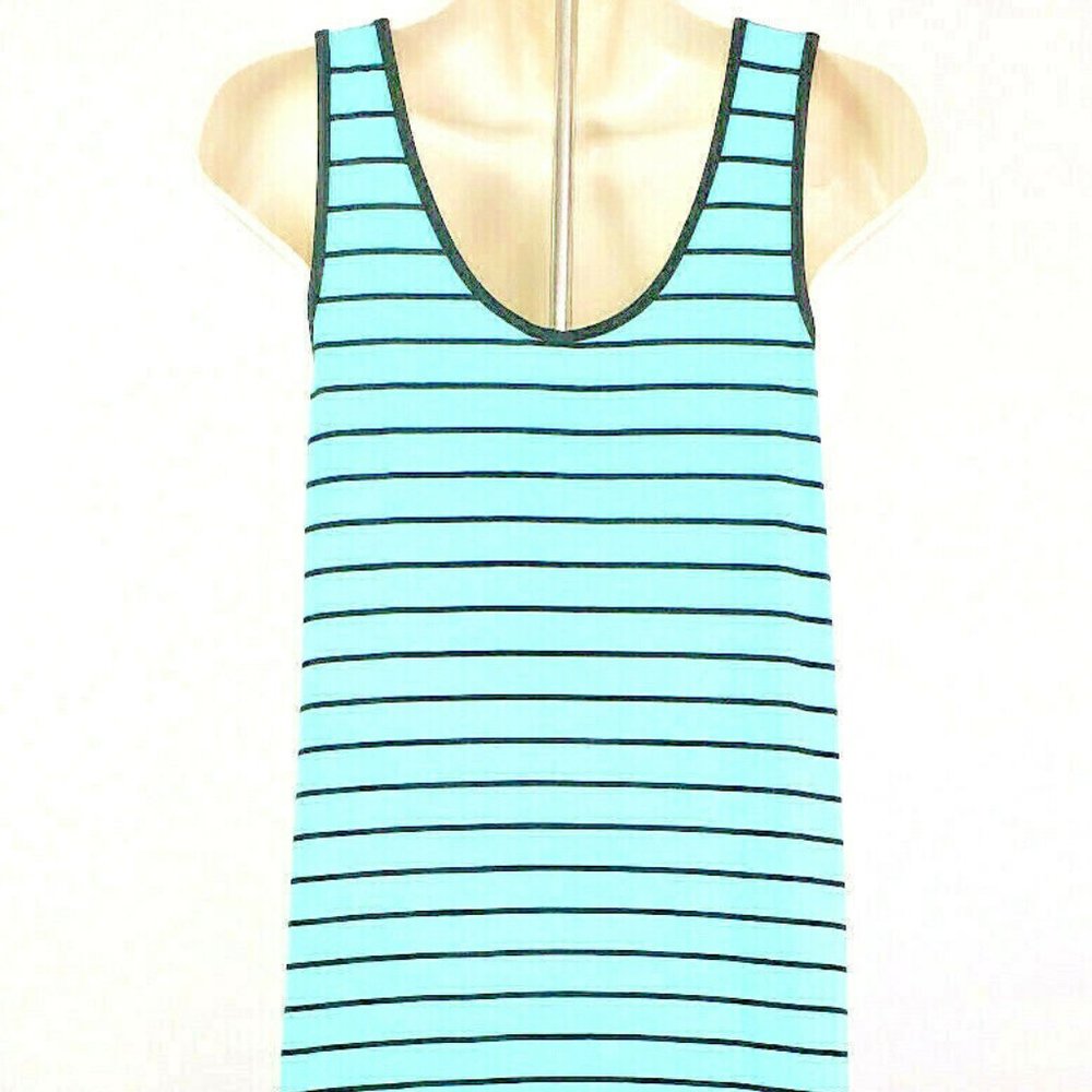 Kensie Casual Tank Dress Blue Stripe XL Pullover - Picture 4 of 9